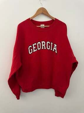Vintage 90s University of Georgia Bulldogs Spell Out Crewneck Sweatshirt XL